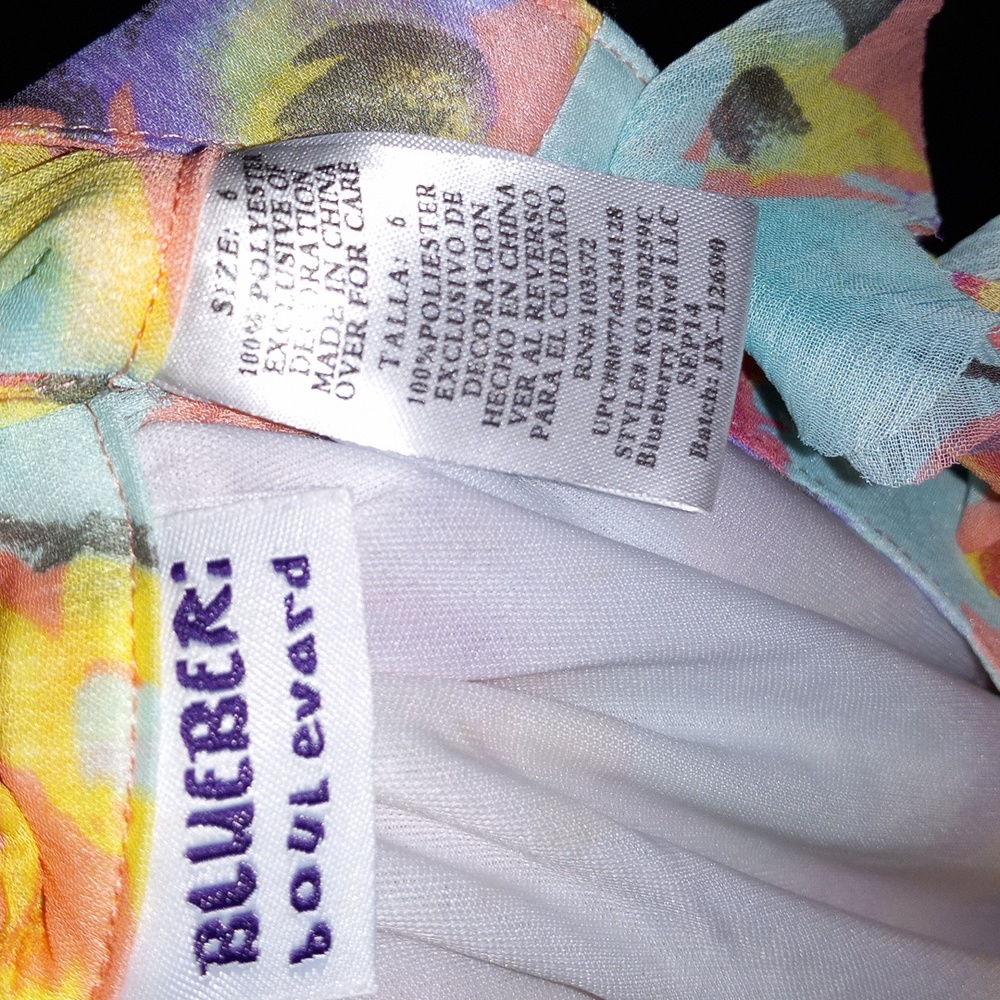 BLUEBERi BLVD. Chiffon Dress, 6, CAN BE $13. w/$4.99 shipping! - Picture 9 of 10
